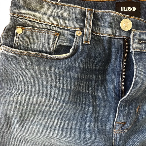 Hudson Zoeey high rise deep cuff straight cropped distressed jeans - Picture 4 of 7